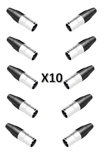 Ficha Conector Xlr Canon Macho Seetronic Scsm3 Pack X10 Uni