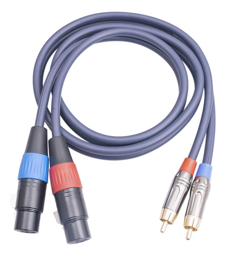 Cable Xlr Hembra A Rca Para Amplificadores 3 Metros