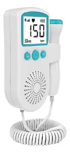 Audífono cardíaco para bebés, monitor de sonar Doppler fetal, color rosa