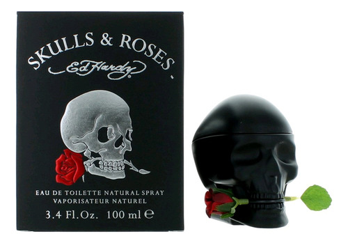 Eau De Toilette Ed Hardy Skulls & Roses, 100 Ml, Para Mí