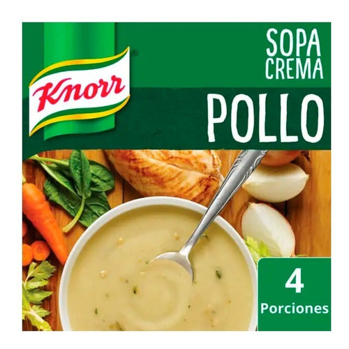 Sopa Crema Knorr Pollo Rinde 4 Porciones X 64,5 Gr