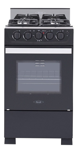 Estufa De Piso Romero Cristal Haceb 50 Cms Gas Natural Negra Color Negro 110V