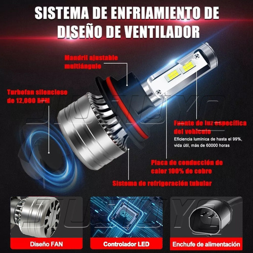 9007 Kit De Faros Led 40000lm Para 04-11 Mitsubishi Endeavor