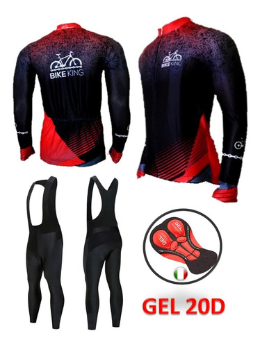 Uniforme Ciclismo Ruta/mtb Jersey Licra+badana Larga Gel 20d