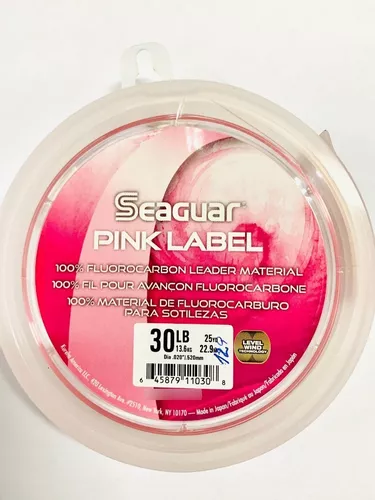 Linha Leader Fluorcarbono Seaguar Pink Label 30lb 0,520mm