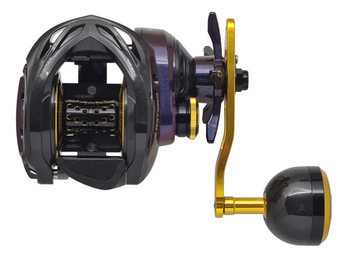 Reel Huevito Caster Unlimited Carbon Bg 312 12 Rulemanes Color Violeta - Manija Derecha