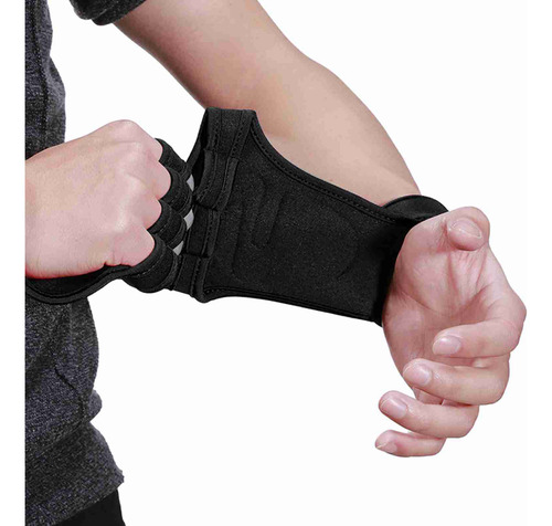 Guantes De Levantamiento De Pesas, Muñequeras Integradas Par