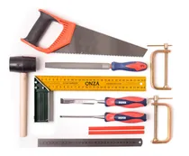 Comprar Kit Carpintero Herramientas Carpinteria Serrucho Prensas