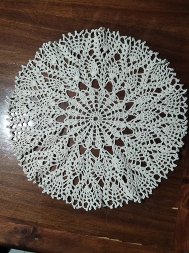 Paño Tejido Crochet / Centro De Mesa Crochet Color Crema.