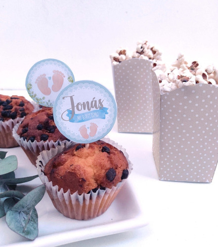 Imagen 8 de 8 de Kit Imprimible Bautismo Baby Shower Bebé Piecitos Huellita