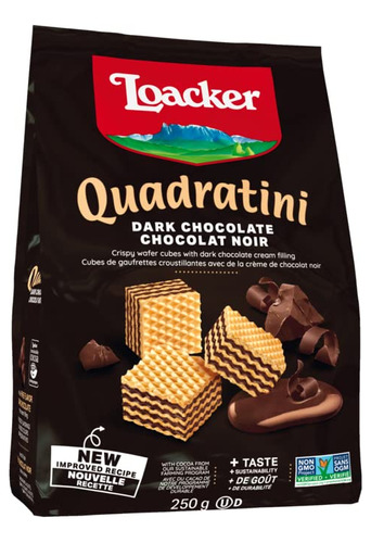 Loacker Quadratini, Cubos De Oblea Crujientes Con Relleno De