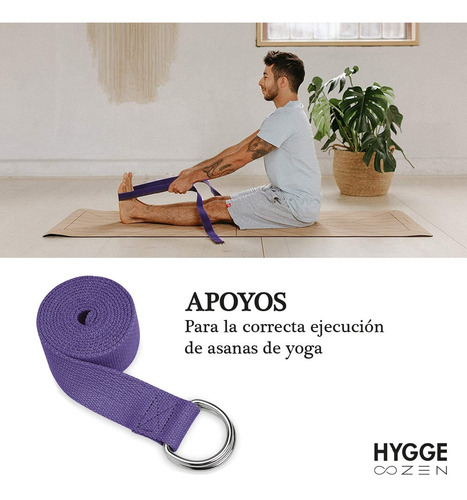 Imagen 6 de 10 de Cinturón Yoga Cinto Fitness Pilates Estiramiento Elongación