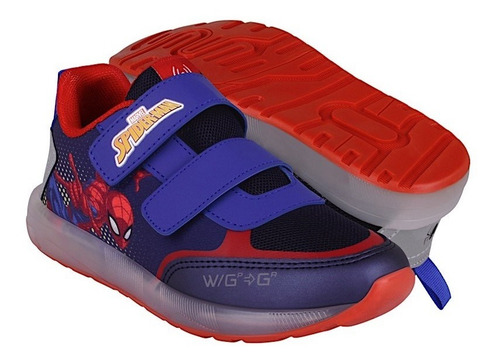 Tenis Niño Spiderman 29103 Textil Azul