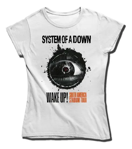 Camiseta Premium Dtf Dama System Of A Down Wake Up! 2025