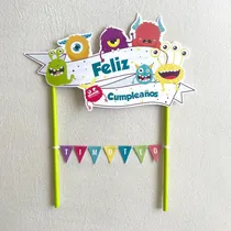 Comprar Topper Para Torta Monstruos Adorno Para Torta Pincho