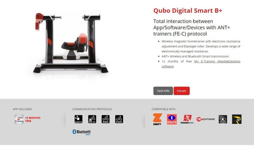 Rodillo Entrenamiento Elite Qubo Digital Smart B+ Soporte !!
