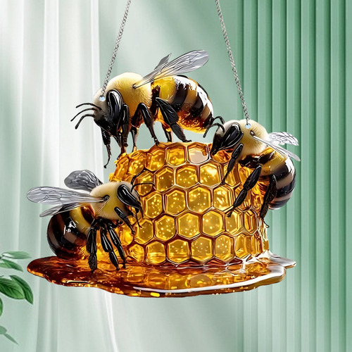 Disco Acrílico Plano 2d Pequeño En Forma De Panal De Abeja P