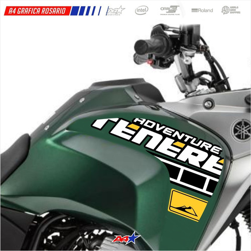 Calcos Adventure Tanque Yamaha Tenere 250 Xtz Verde