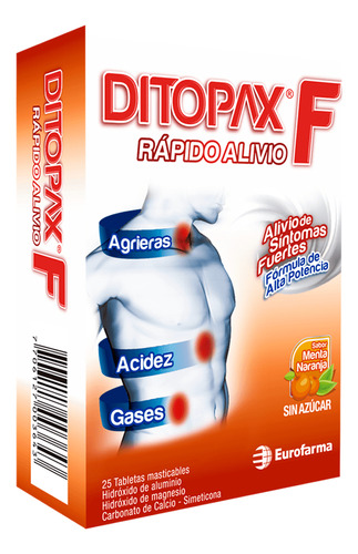 Ditopax F Naranja X 25 Tabletas Masticables
