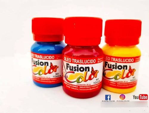 6 Oleos Traslucido X 30 Cc Fusion Color 