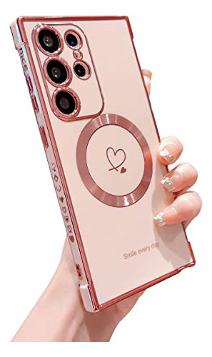 Funda Para Samsung Galaxy S23 Ultra Rosa 6.8 Pulgada Tpu