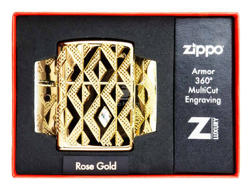 Isqueiro Zippo Geometric Diamond Pattern Design 49702