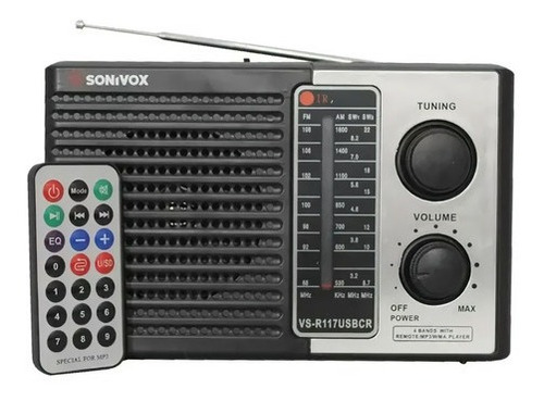 Radio Parlante Inalámbrico Control Remoto Sonivox Vs-r117us