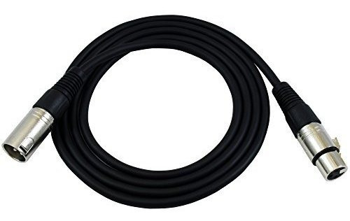 Cable Xlr Macho A Hembra - 6 Pies - Negro