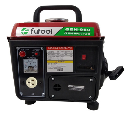 Imagen 1 de 5 de Generador Eléctrico A Gasolina Futool 110v 800 W 12v