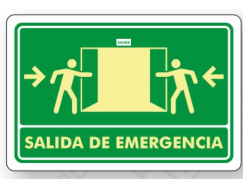 Señalamiento Salida De Emergencia Letrero 50x100