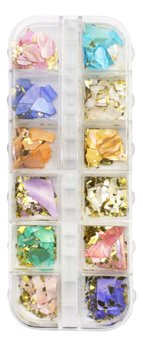 12 Madrepérola Glitter Encapsulamento Unha De Gel Multicolor