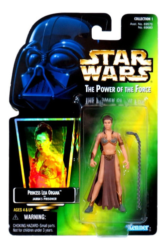 Star Wars Power Of The Force Gold Princess Leia Slave