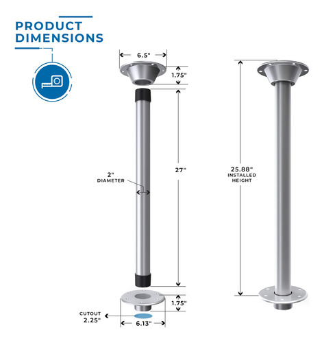 Sistema De Pata De Mesa Rv O Barco Itc Manufacturers'