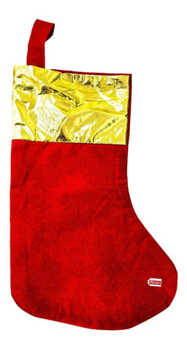 Bota Navidad Decoración Premium Dorado 35x22.5cm X1 -cc