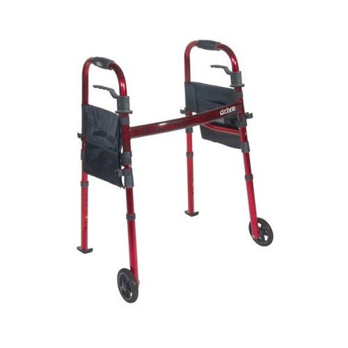 Drive Medical Deluxe Portátil Plegable Walker Recorrido Con 