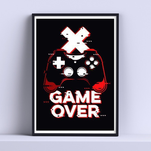 Cuadros Decorativo Game Over 30x40cm Listo P Colgar