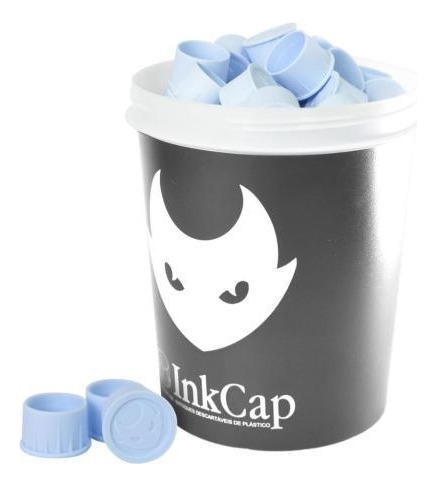 Batoque Ink Cap - Silicone Azul M (300 Un.)