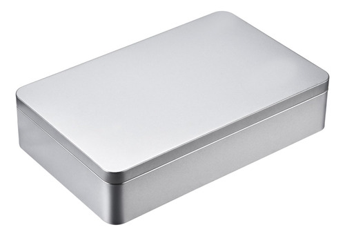 Hotop Caja De Lata Rectangular Vacía De Plata De 8.5 P...