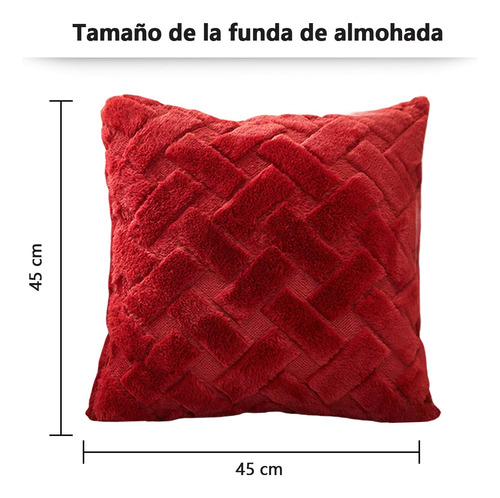 Dos Piezas Funda De Almohada De Felpa Suave Funda De Cojín Vino