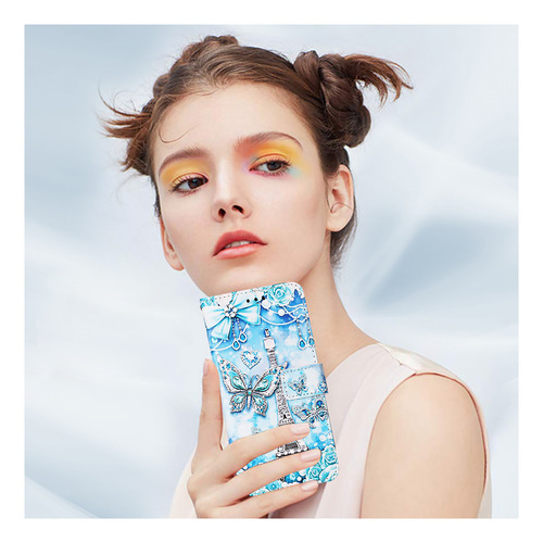 Funda Tipo Cartera De Piel Con Estampado Artístico Para Oukitel Oukitel-kickstand, Ranuras Para Tarjetas