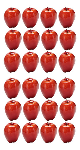 24 Manzanas Artificiales, Deliciosas Frutas Rojas, Para La C