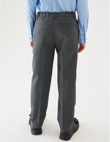 Imagen 2 de 4 de Pantalón Lino Gris Colegial De Talla 28 - 36