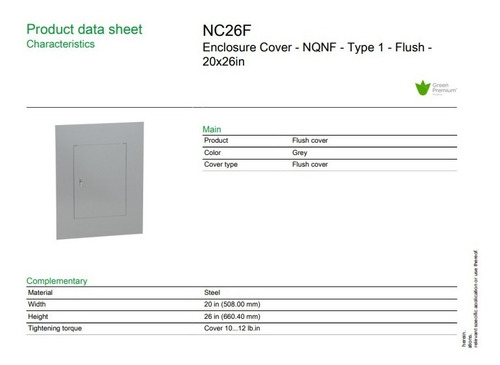 Imagen 2 de 2 de Frente Tablero Nq Y Nf Empotrado Squared D Mod.nc26f
