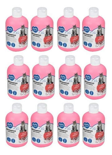 12 Pack Shampoo Duvo Para Gatos, Cuidado De Pelaje, 250ml Fragancia Romero Tono De Pelaje Recomendado Todo Tipo De Piel Y Color De Pelaje