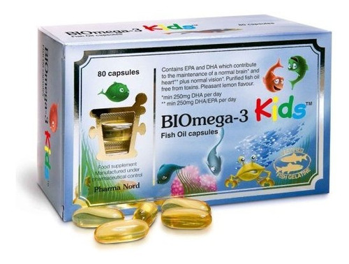 Pharma Nord Bio-omega3 Kid 80 Cápsulas.