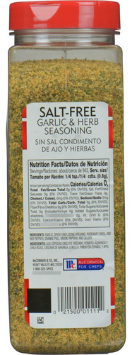 Condimento Para Ajo Y Hierbas 567 Gramos Ideal Para Carnes