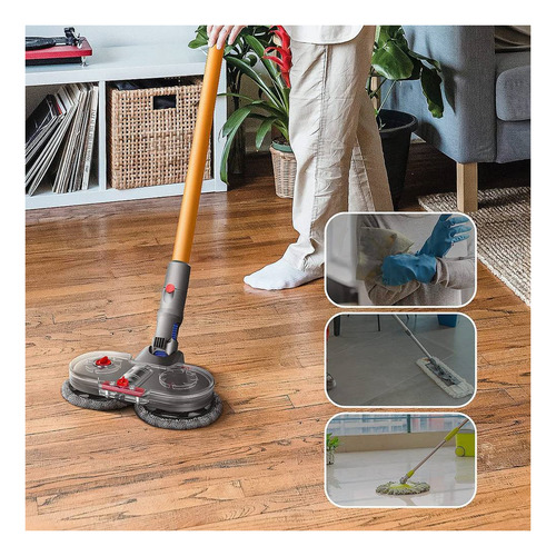 Limpador Elétrico Para Dyson V12 Detect Com 6 Esfregões E Wa