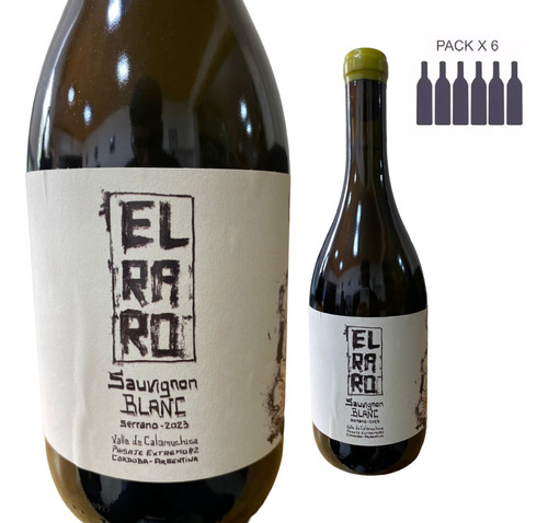 Vino El Raro Sauvignon Blanc Cordoba Caja X6