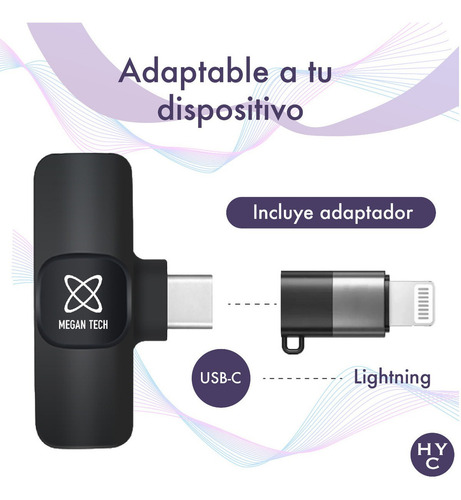 Microfono Corbatero Inalambrico Compatible iPhone Celular Color Negro