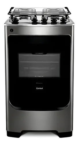 Fogão Consul Cf04nar 4 Bocas Acendimento Aut Inox